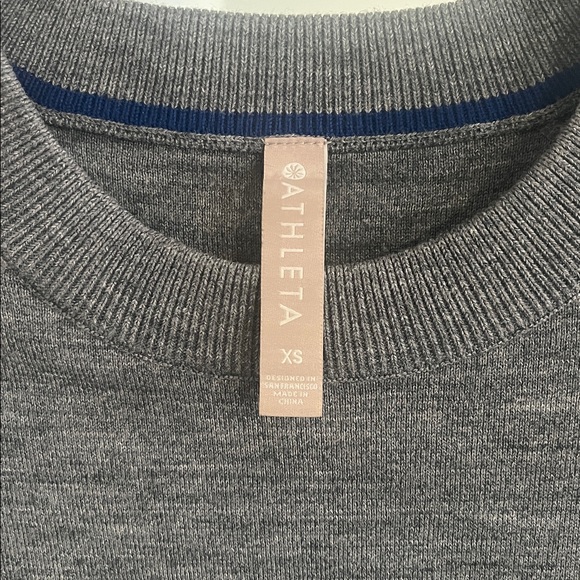 Athleta Gray Varsity Sweater XS - Picture 3 of 7